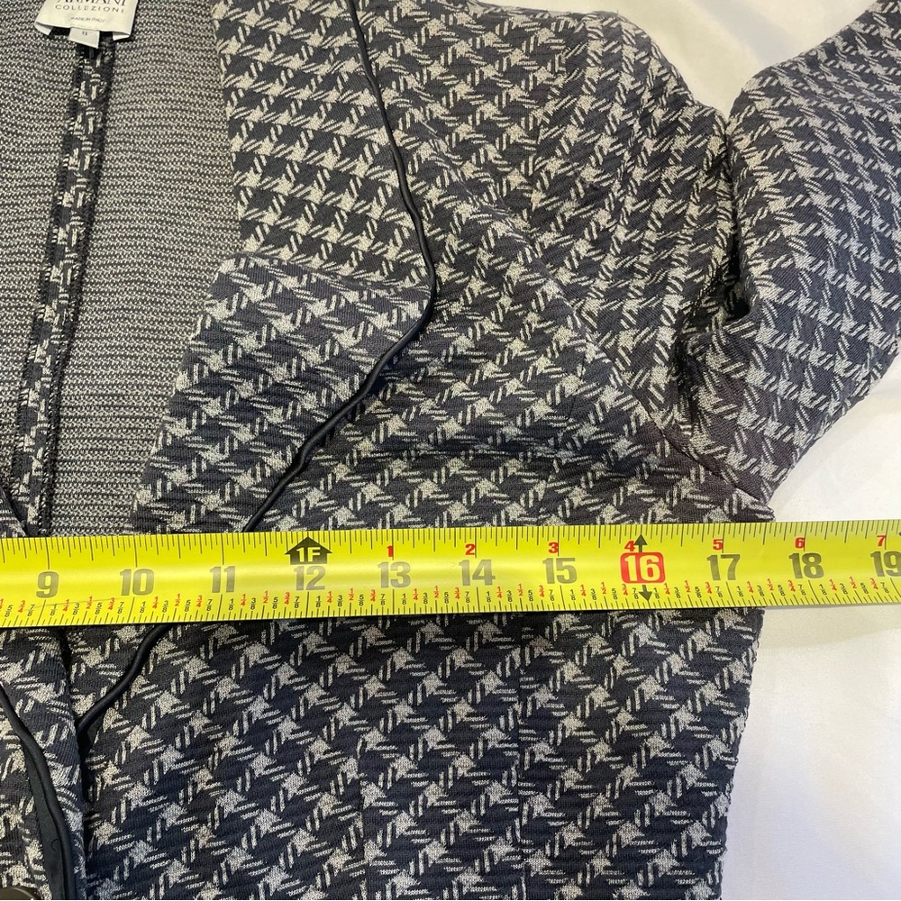 Armani Collezioni Blazer Size 8 Italy Clueless Geometric Office Preppy Academia - Picture 13 of 13